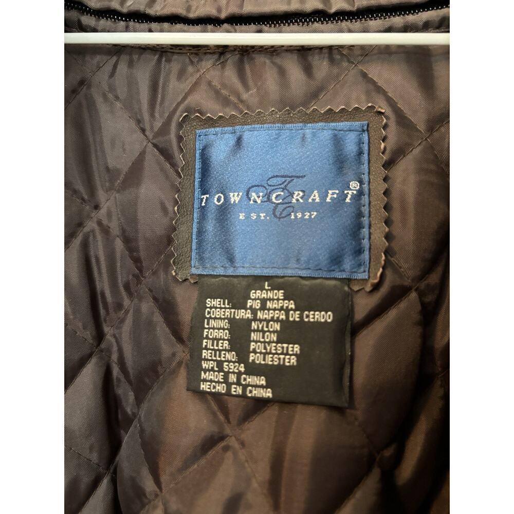 Vintage Towncraft Dark Brown Bomber Jacket - Picture 2 of 5